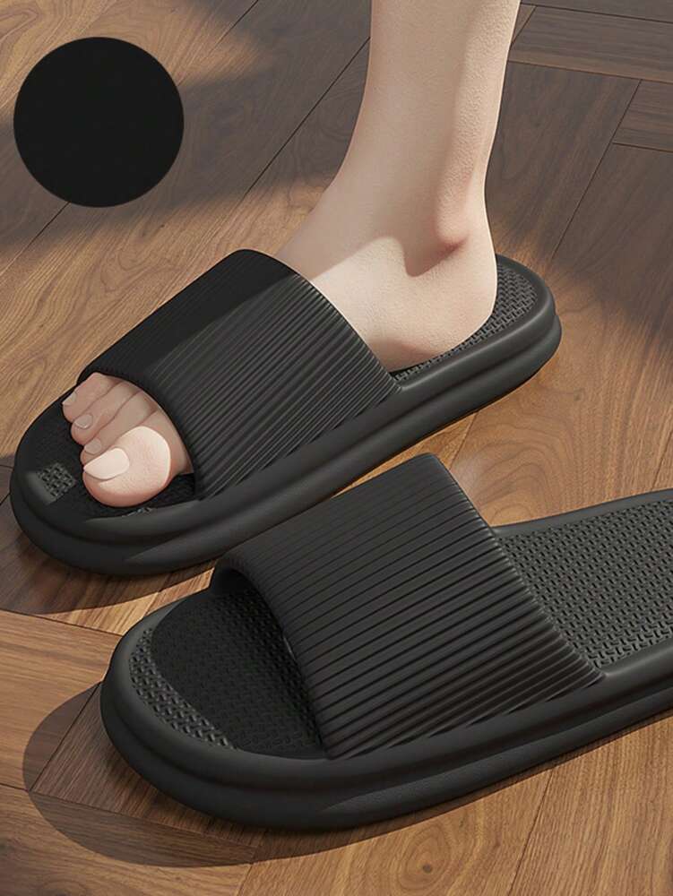 Men And Women Quiet EVA Slippers Non Slip Quick Dry Odor Proof Soft Sole Indoor Bathroom House Sandals Comfortable Summer Home Wear