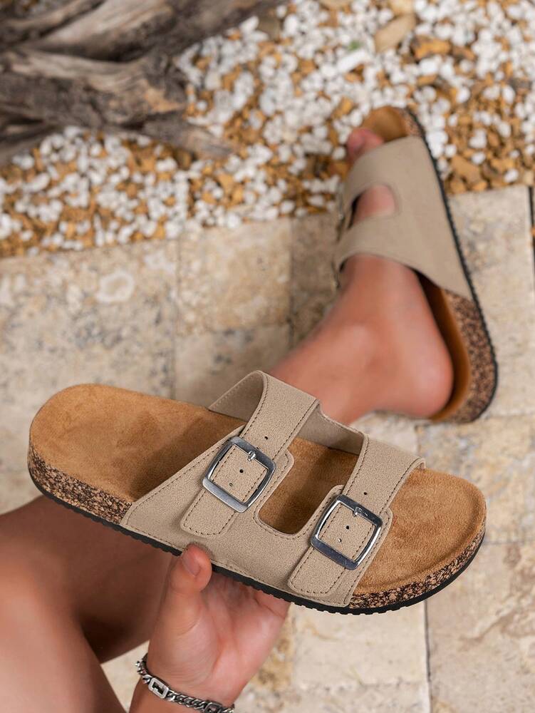 Men's Retro Open Toe Sandals Adjustable Strap Comfortable Walking Shoes Casual Indoor Outdoor Slippers Versatile Summer Fashion