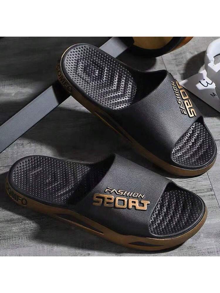 Men's Fashion Flip Flops Thick Sole Wear Resistant Breathable Non Slip Bath Slippers Casual Indoor Outdoor Summer Beach Sandals