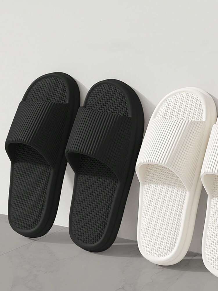 Men And Women Quiet EVA Slippers Non Slip Quick Dry Odor Proof Soft Sole Indoor Bathroom House Sandals Comfortable Summer Home Wear