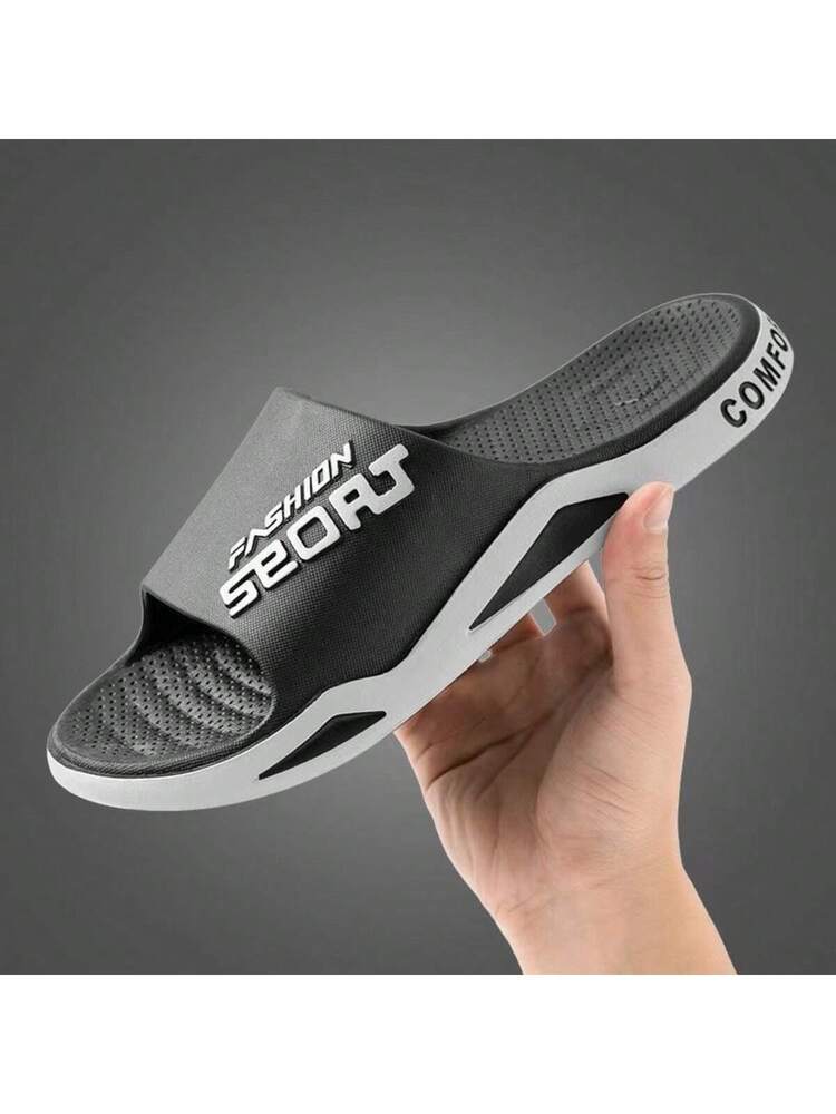 Men's Fashion Flip Flops Thick Sole Wear Resistant Breathable Non Slip Bath Slippers Casual Indoor Outdoor Summer Beach Sandals