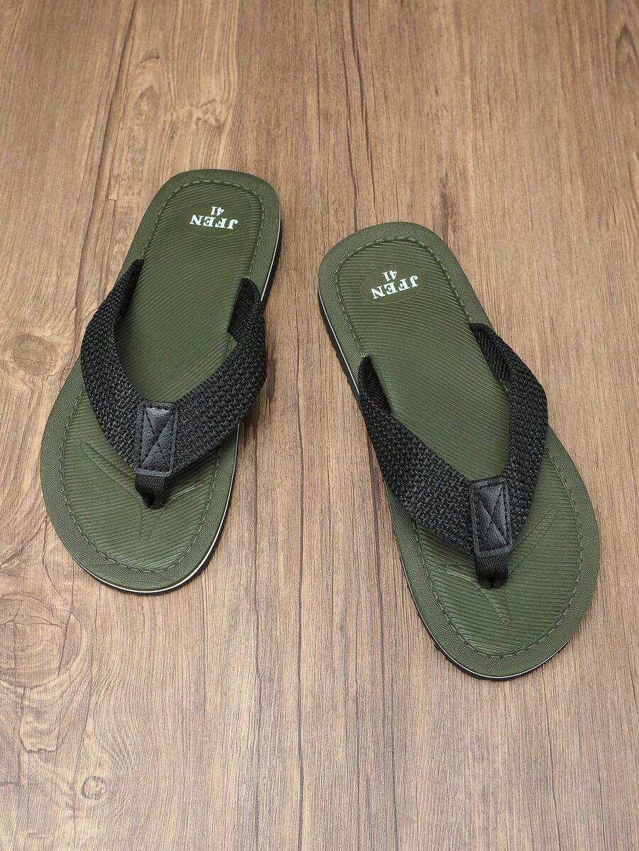 Men's Outdoor Flat Flip Flops New Style Summer Open Toe Slippers Casual Breathable Comfortable Beach Sandals Daily Fashion Wear