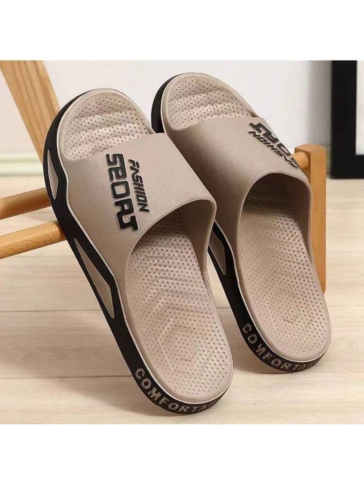 Men's Fashion Flip Flops Thick Sole Wear Resistant Breathable Non Slip Bath Slippers Casual Indoor Outdoor Summer Beach Sandals