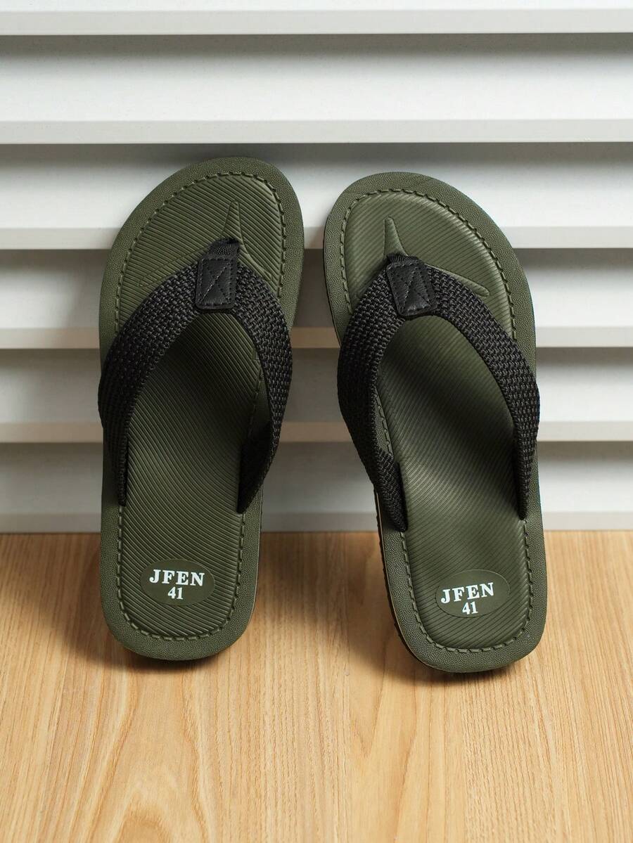 Men's Outdoor Flat Flip Flops New Style Summer Open Toe Slippers Casual Breathable Comfortable Beach Sandals Daily Fashion Wear